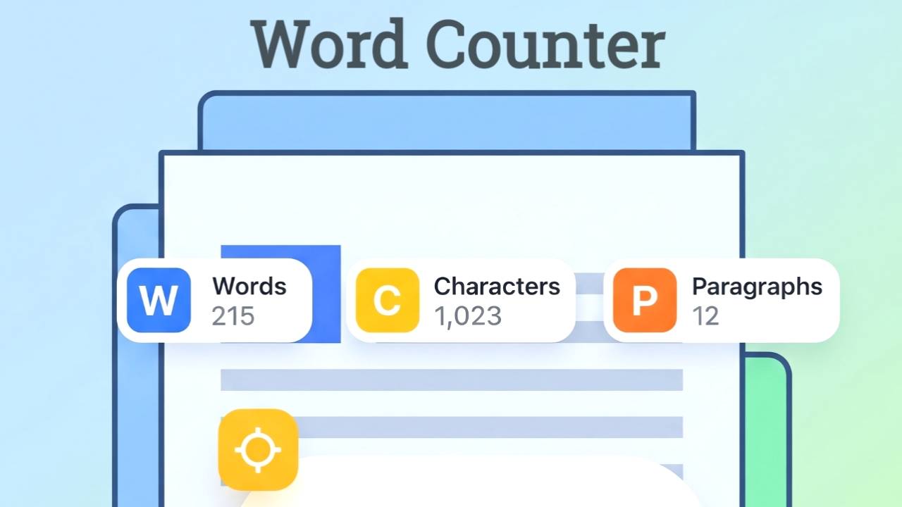 Advanced Word Counter analyzing words, characters (with/without spaces), sentences, paragraphs, reading time, and speaking time