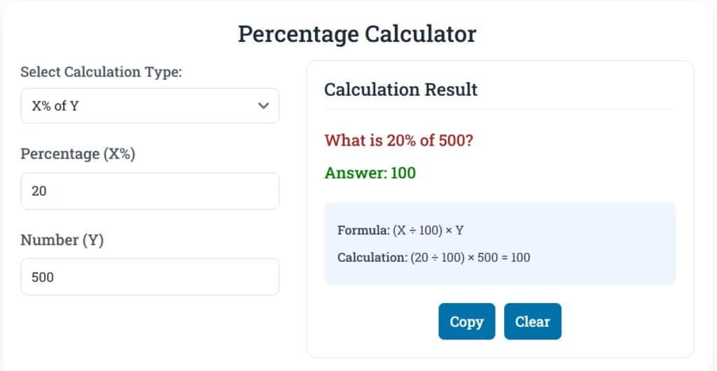 Calculating the Percentage of a Value