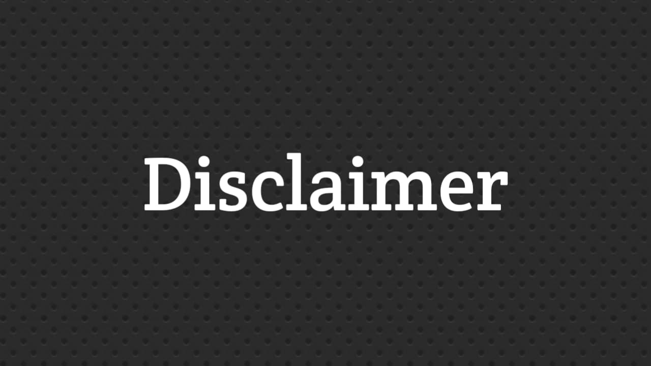 Disclaimer