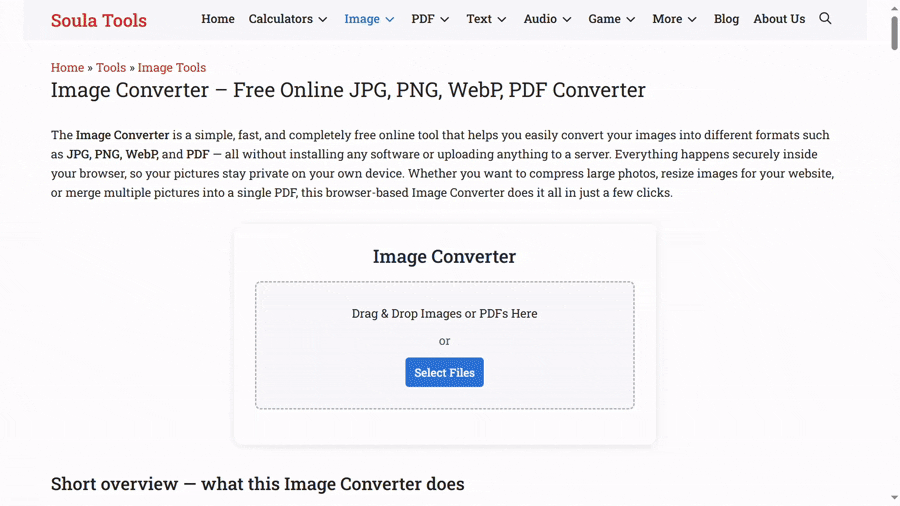 Quick Guide to SoulaTools Image Converter