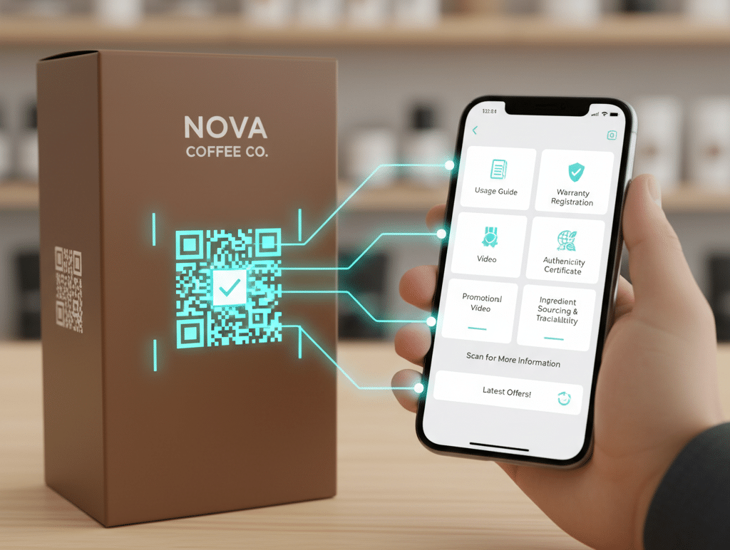 use of QR codes on product packaging
