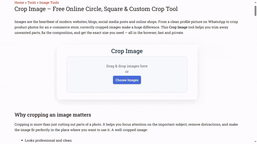 Quick Guide to Cropping & Rotating Images